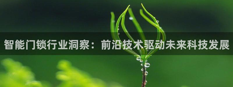 jdb五龙捕鱼1800倍：智能门锁行业洞察：前沿技术驱动未来