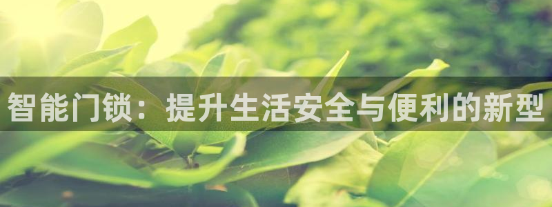 jdb电子官网网站：智能门锁：提升生活安全与便利的新型
