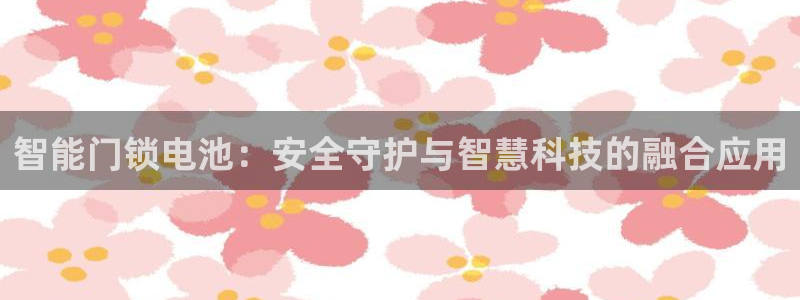 jdb试玩网站：智能门锁电池：安全守护与智慧科技的融合应用