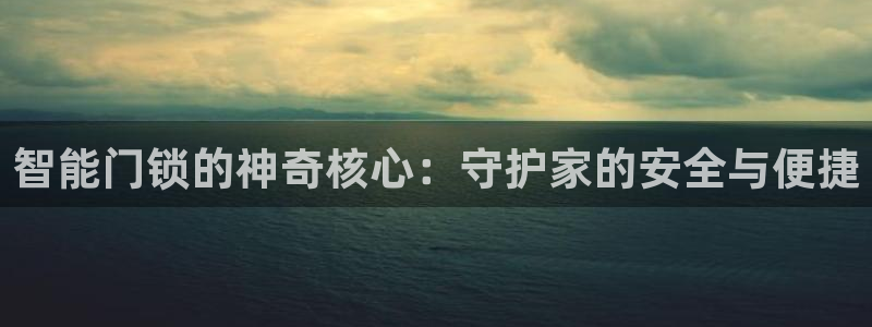 jdb电子富豪哥怎么玩：智能门锁的神奇核心：守护家的安全与便