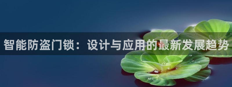 jdb电子游戏爆大奖视频：智能防盗门锁：设计与应用的最新发展