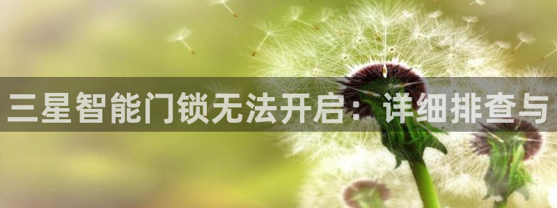 jdb电子安卓版客户端下载：三星智能门锁无法开启：详细排查与